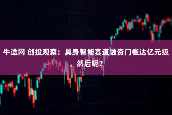 牛途网 创投观察：具身智能赛道融资门槛达亿元级，然后呢？